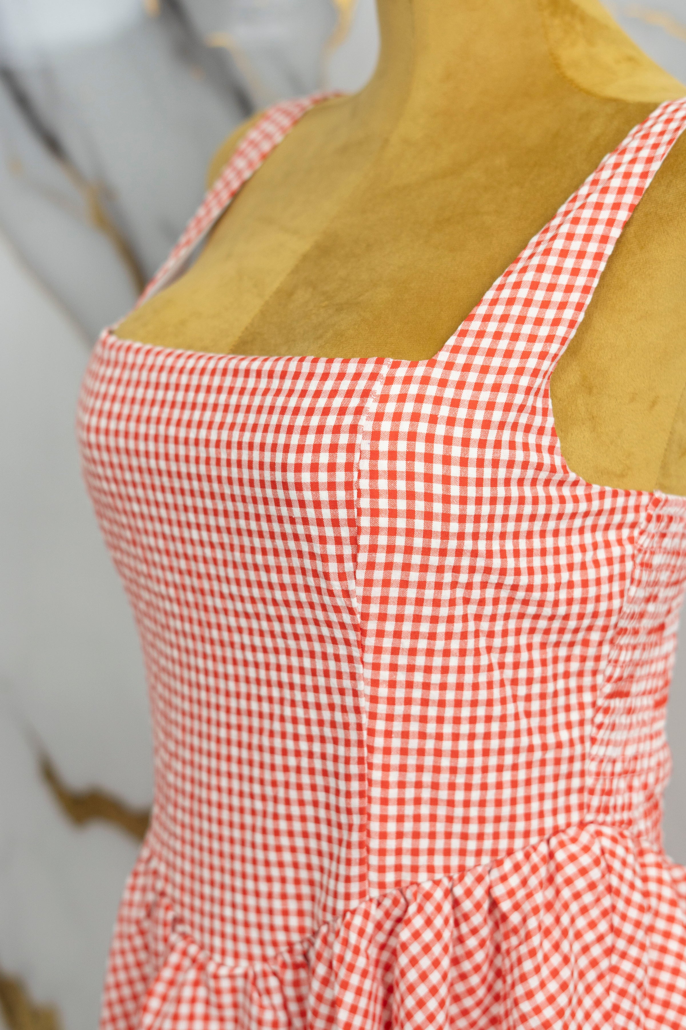 Vestido corto cuadriculado