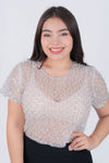 Blusa de piedras manga corta