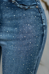 Pantalon de mezclilla skiny con piedras