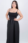 Vestido de tirantes acampanado