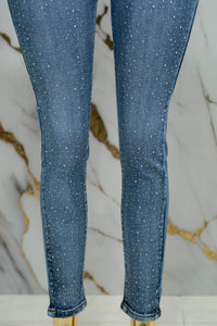 Pantalon de mezclilla skiny con piedras