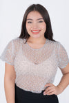 Blusa de piedras manga corta