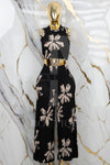 Conjunto floreado de pantalón holgado