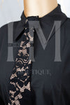Jumpsuit tipo camisa con encaje