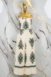 Palazo formal con cinto con estampado