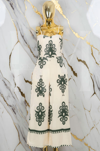 Palazo formal con cinto con estampado