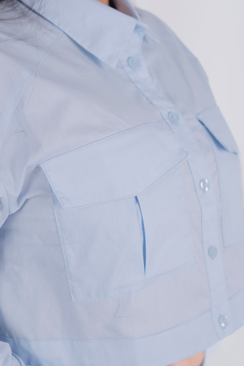Camisa corta de manga larga