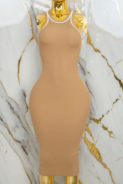 Vestido largo pegado