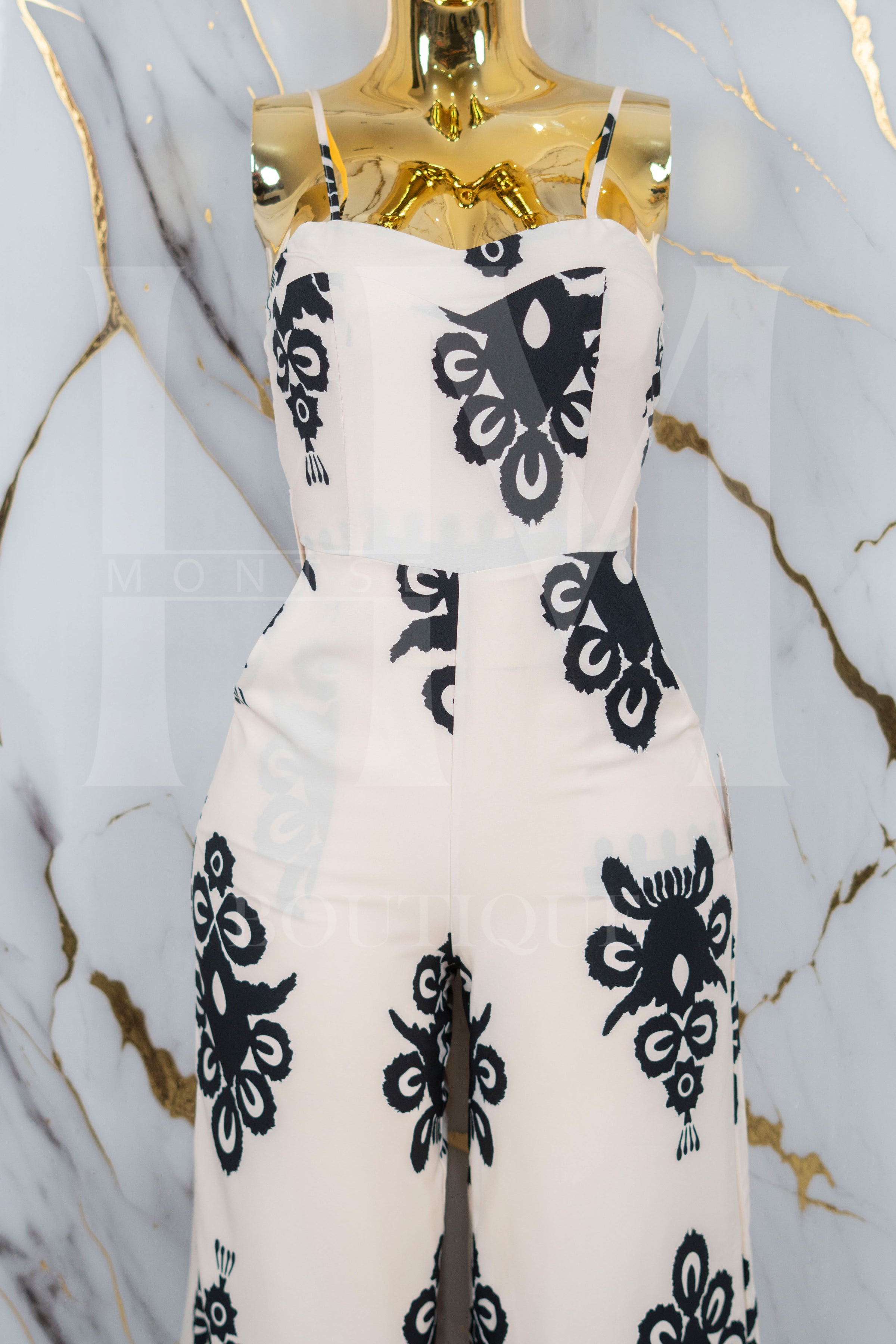 Palazo formal con cinto con estampado