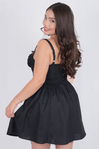Vestido corte princesa corto
