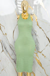 Vestido casual rayado