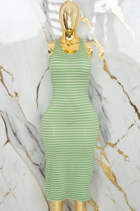 Vestido casual rayado