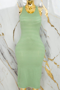 Vestido casual rayado