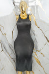 Vestido casual rayado