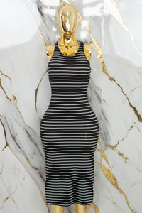 Vestido casual rayado