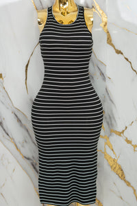 Vestido casual rayado