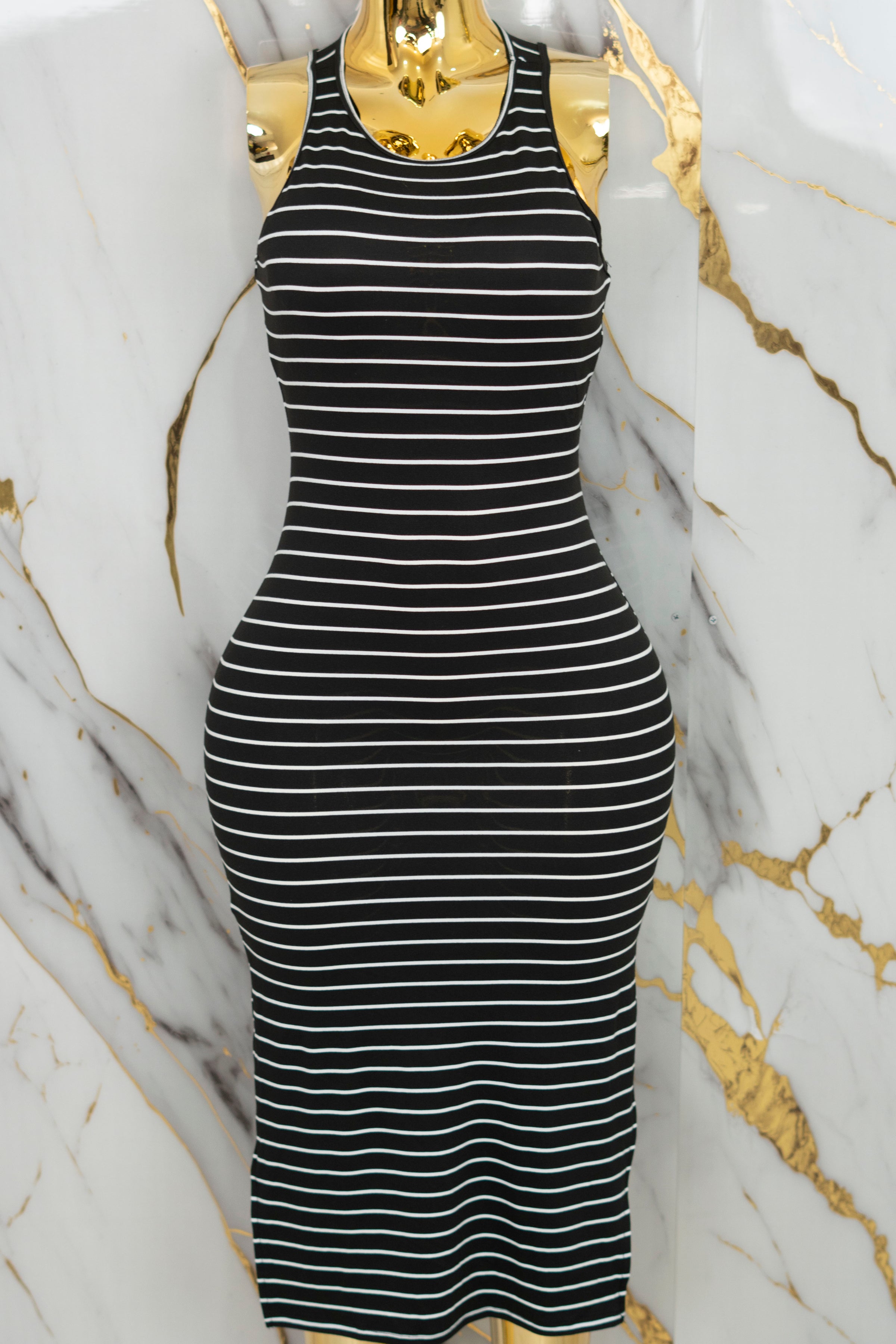 Vestido casual rayado