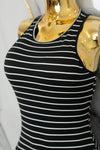 Vestido casual rayado