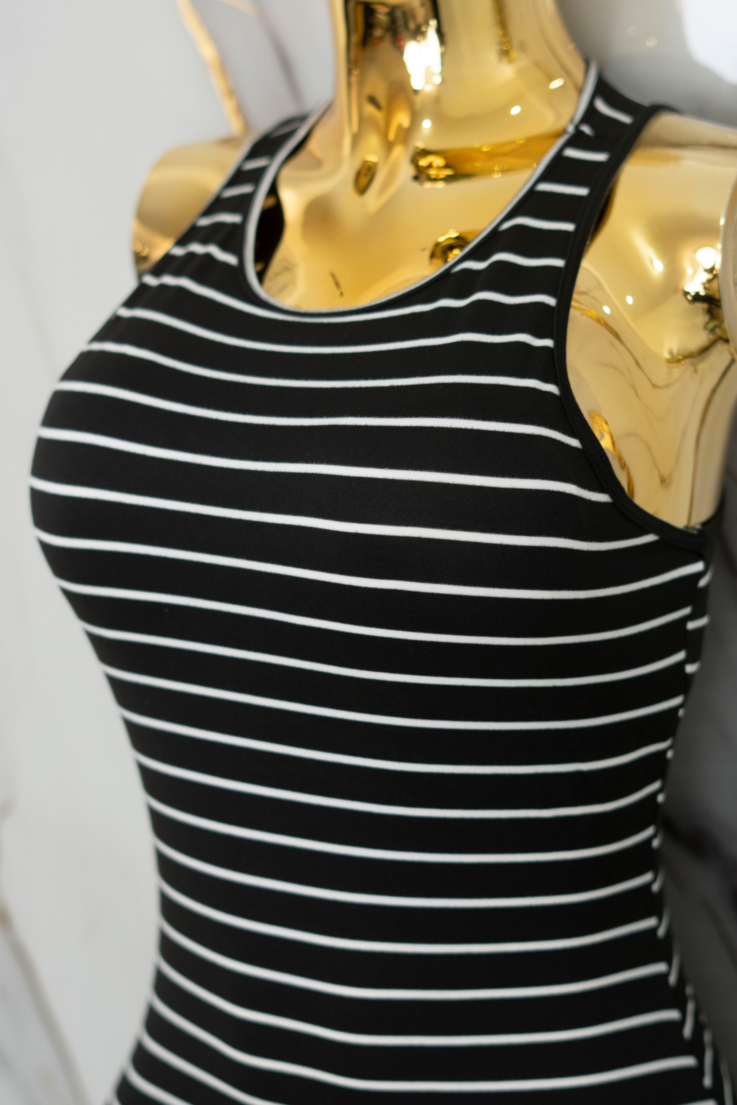 Vestido casual rayado