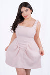 Vestido coquette cuadriculado