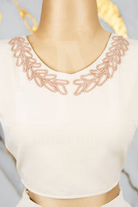 Conjunto de short falda con detalles bordados