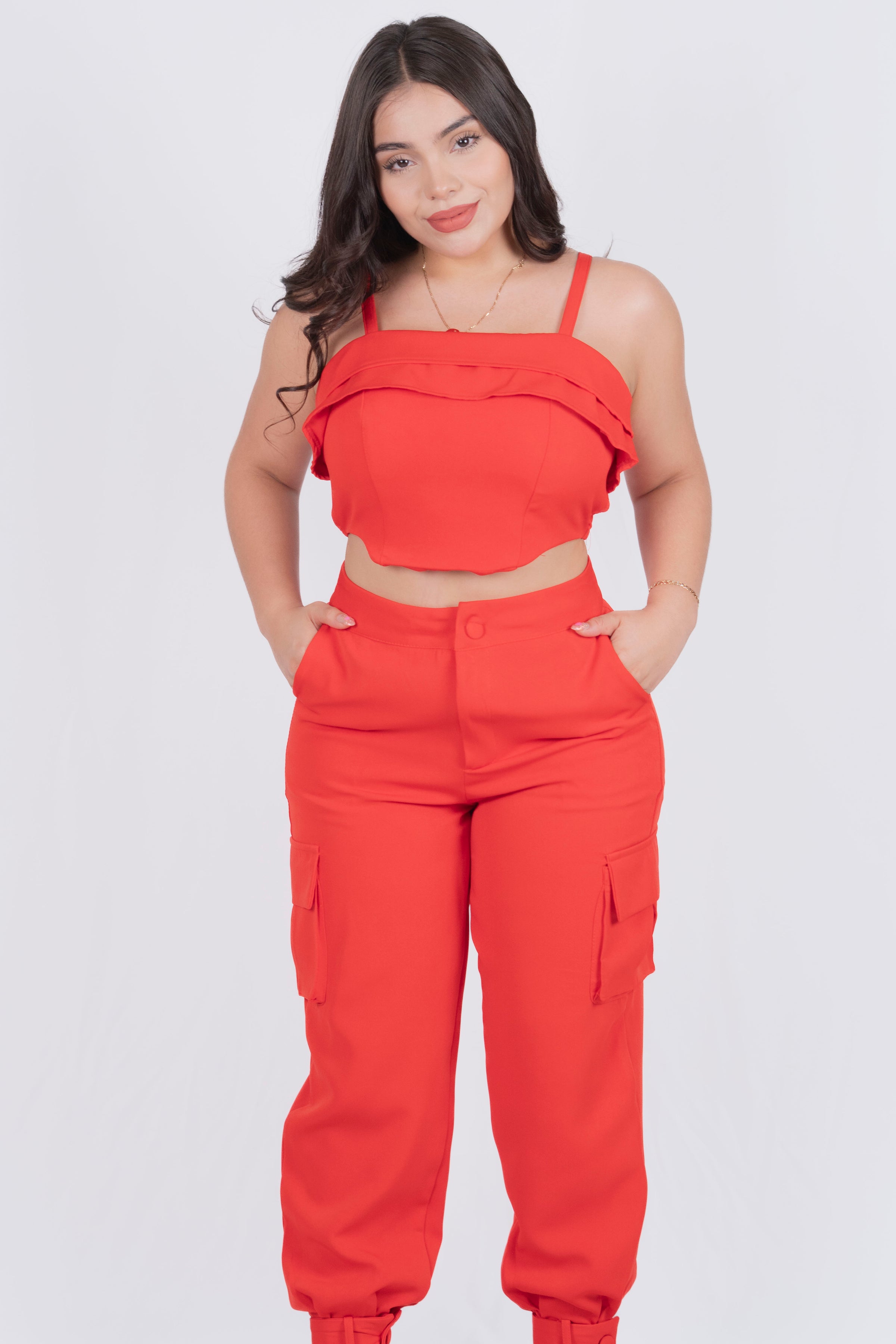 Conjunto de pantalon con bolsas a los lados