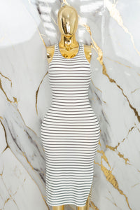 Vestido casual rayado