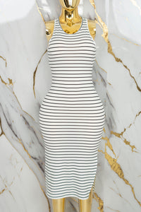 Vestido casual rayado