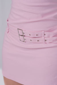 Vestido corto con cintos