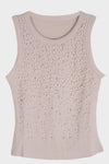 Blusa con detalle de piedras y perlas