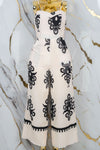 Palazo formal con cinto con estampado
