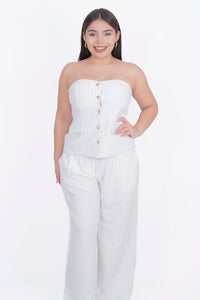 Conjunto formal de pantalon ancho con pinzas