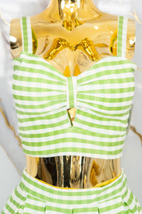 Conjunto de falda larga a rayas