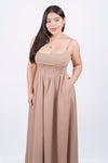 Vestido de tirantes acampanado