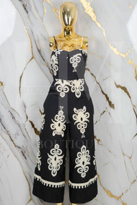 Palazo formal con cinto con estampado