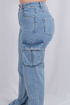 Pantalon cargo de pierna ancha