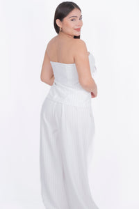 Conjunto formal de pantalon ancho con pinzas